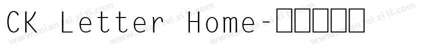 CK Letter Home字体转换